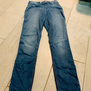 Abercrombie kids blue pull on jean leggings